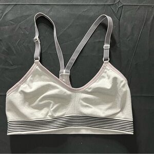 Victoria's Secret Gray and White Striped Bralette